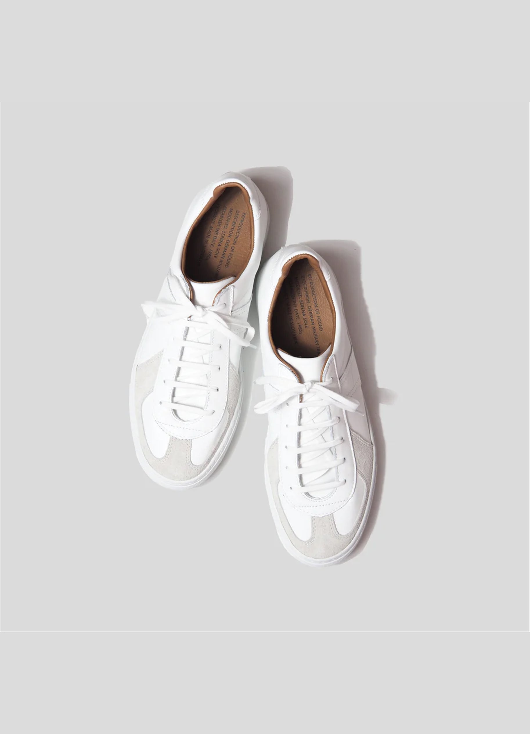 1777SL GERMAN MILITARY TRAINER -WHITE/WHITE SOLE