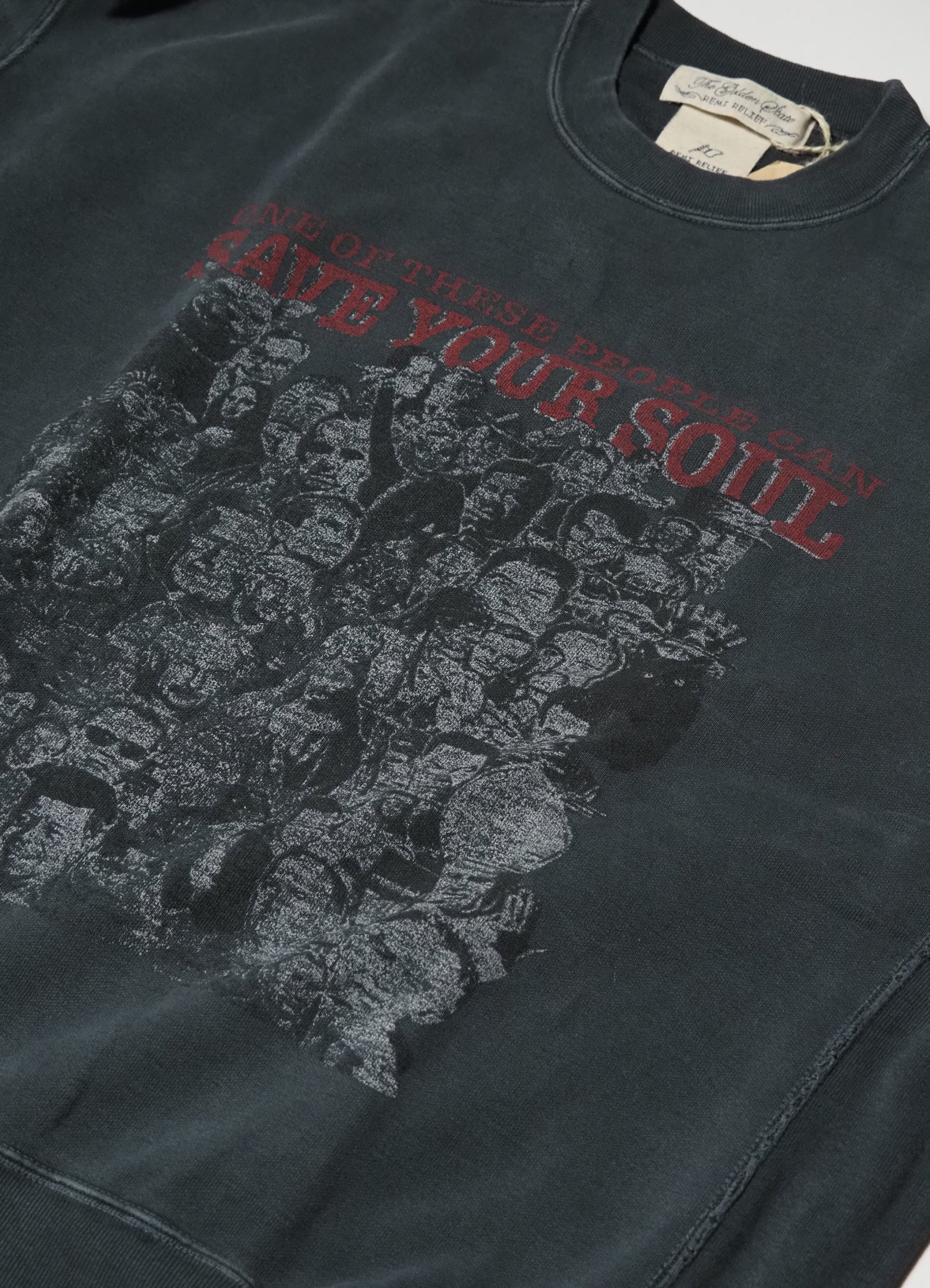 ダブルSP加工裏毛クルー (SAVE YOUR SOUL)