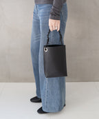 SHRINK LEATHER CHAIN HANDLE MINI BAG / #3037