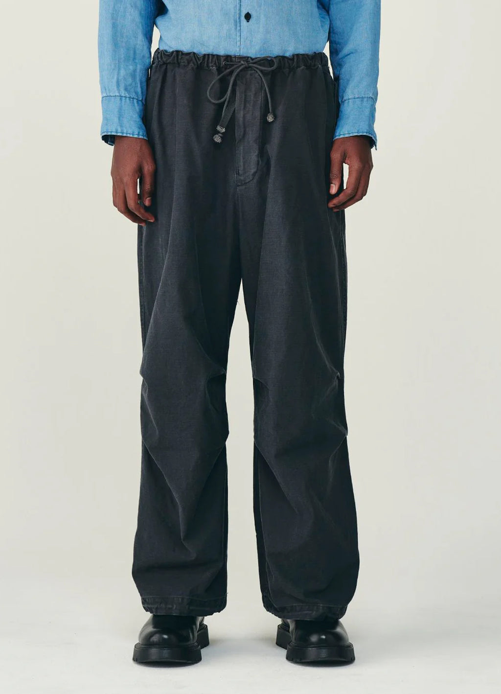 Wide Over Pants -Organic Cotton Back Satin-[M26B16PT01C]