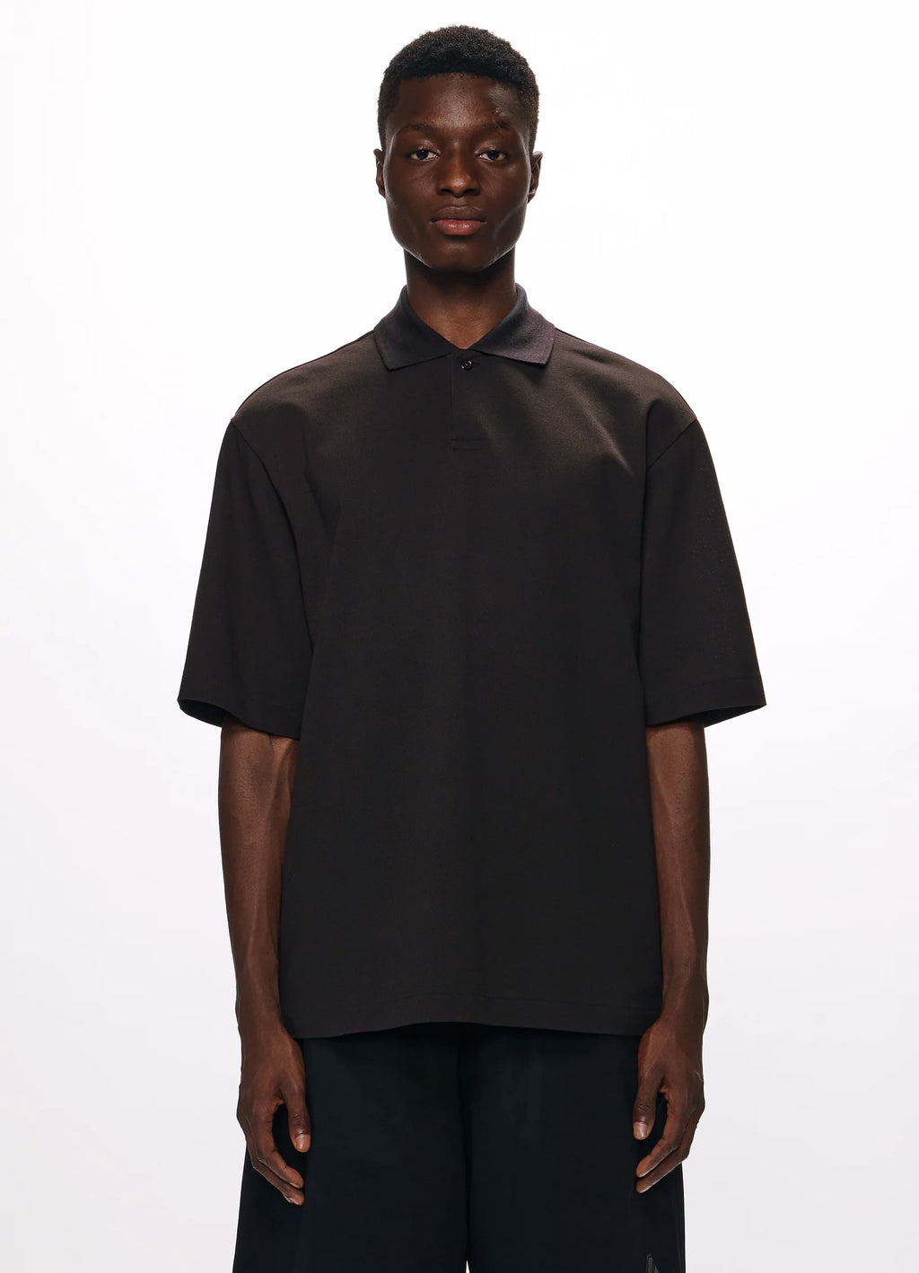 ONE BUTTON POLO S/S TEE -40//1 ORGANIC COTTON HIGH TWISTED PIQUE-[M25A15CS02B]