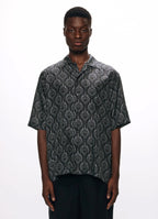 SILK OPEN COLLAR SHIRT -HABUTAE SILK-[M25A22SH02B]