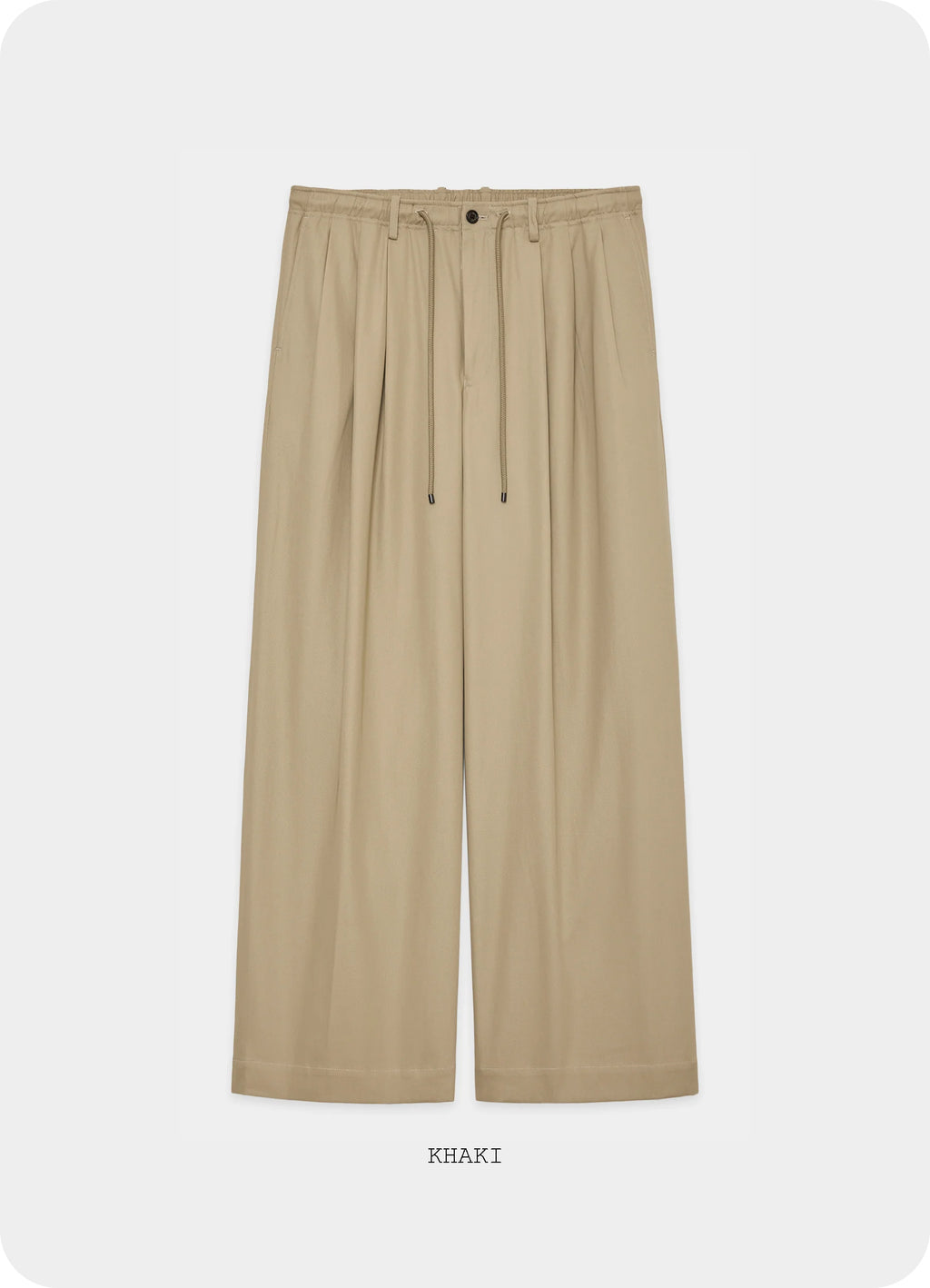 TRIPLE PLEATED EASY TROUSERS -ORGANIC COTTON VOILE YARN TWILL-