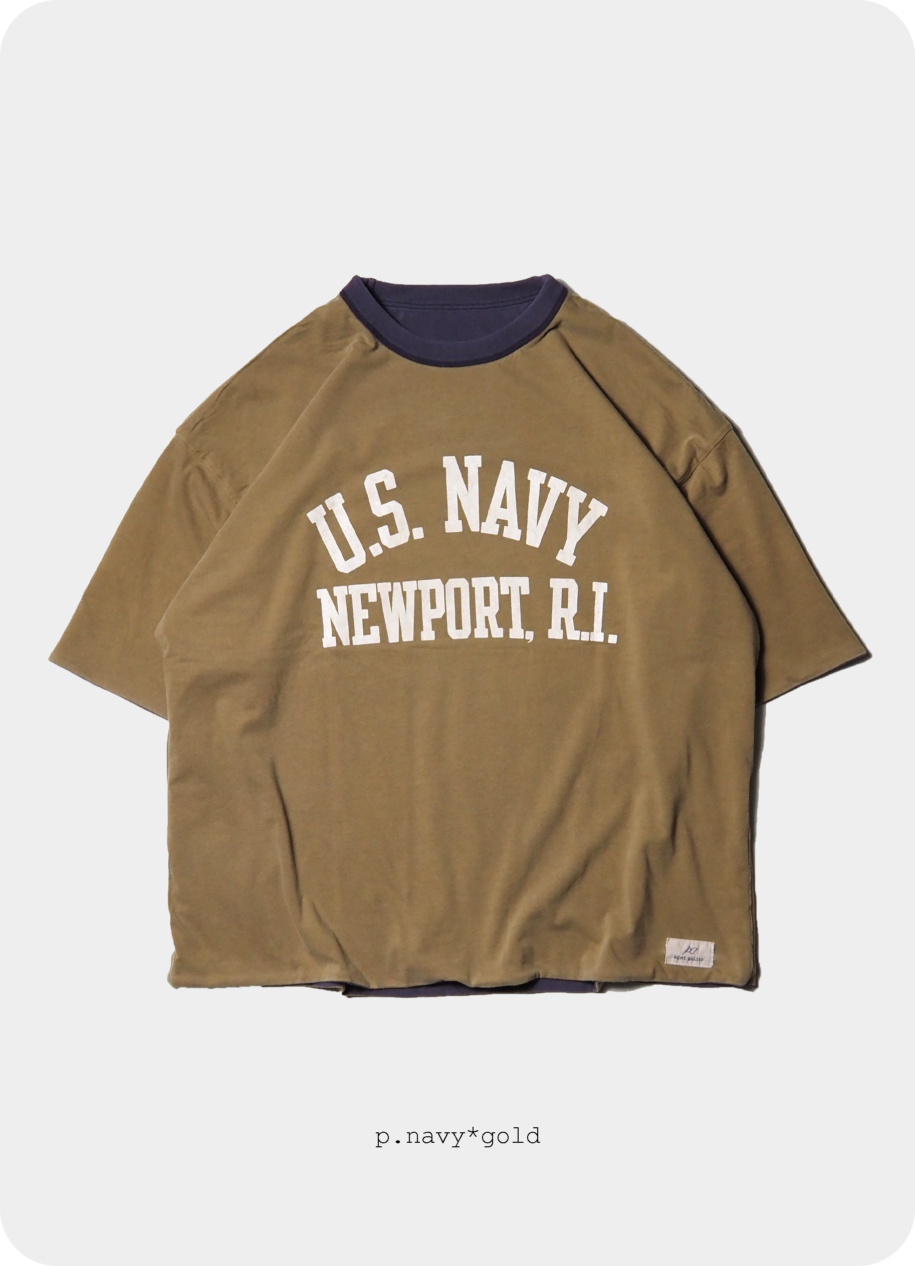 SP加工 40/-天竺 リバーシブルT(NAVY) <SALE>