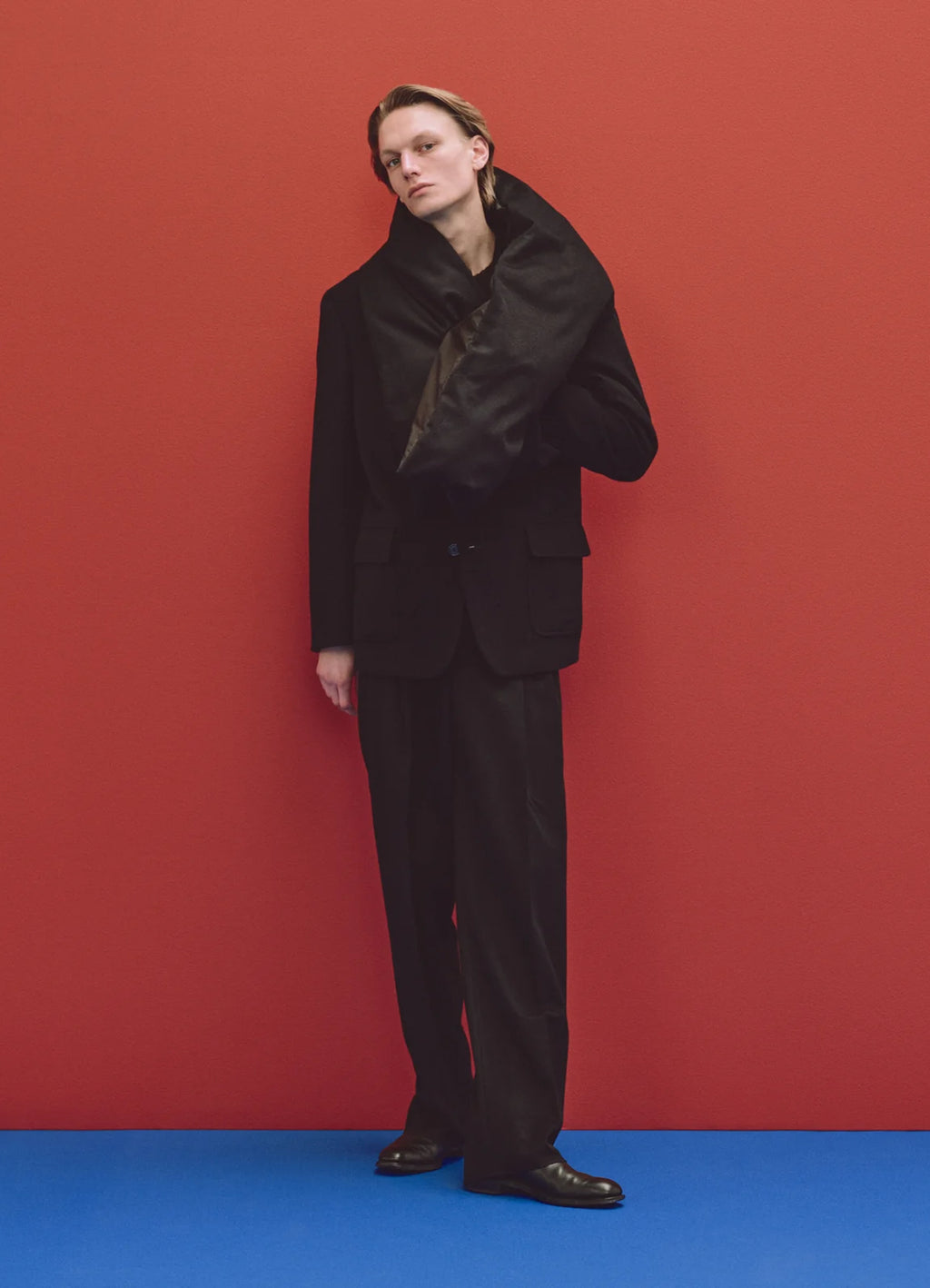 Muffler With Magnet -Cashmere Flannel-