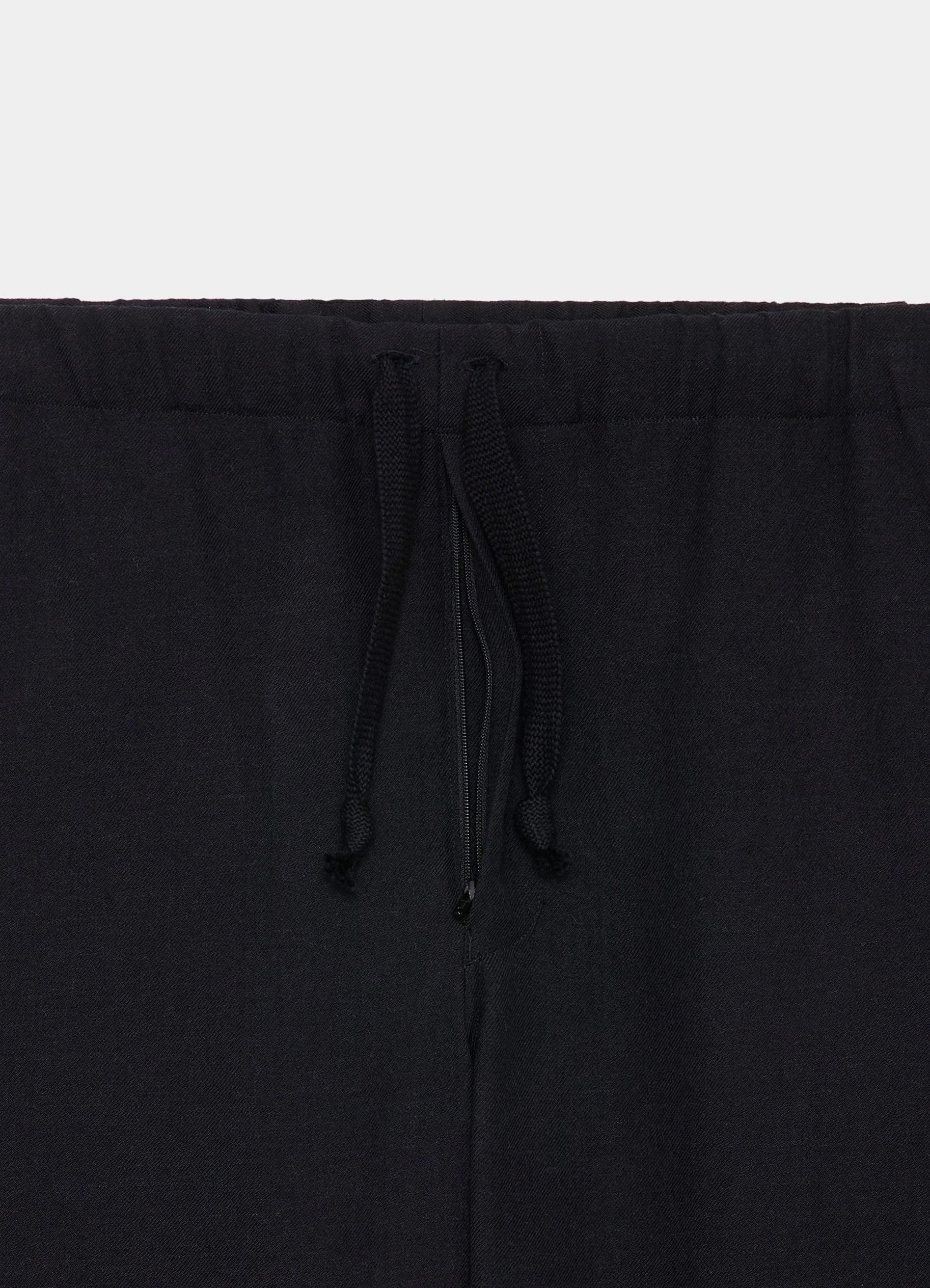 Cocoon Wide Easy Pants -Tumbled Wool Serge-[M25C12PT03C]