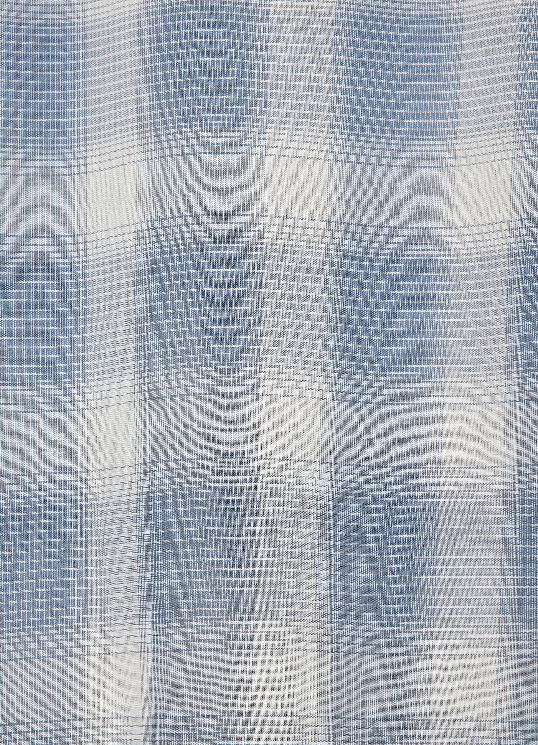 CHECK CHECKERED SHIRT -60/1 ORGANIC COTTON HIGH TWISTED OMBRE-