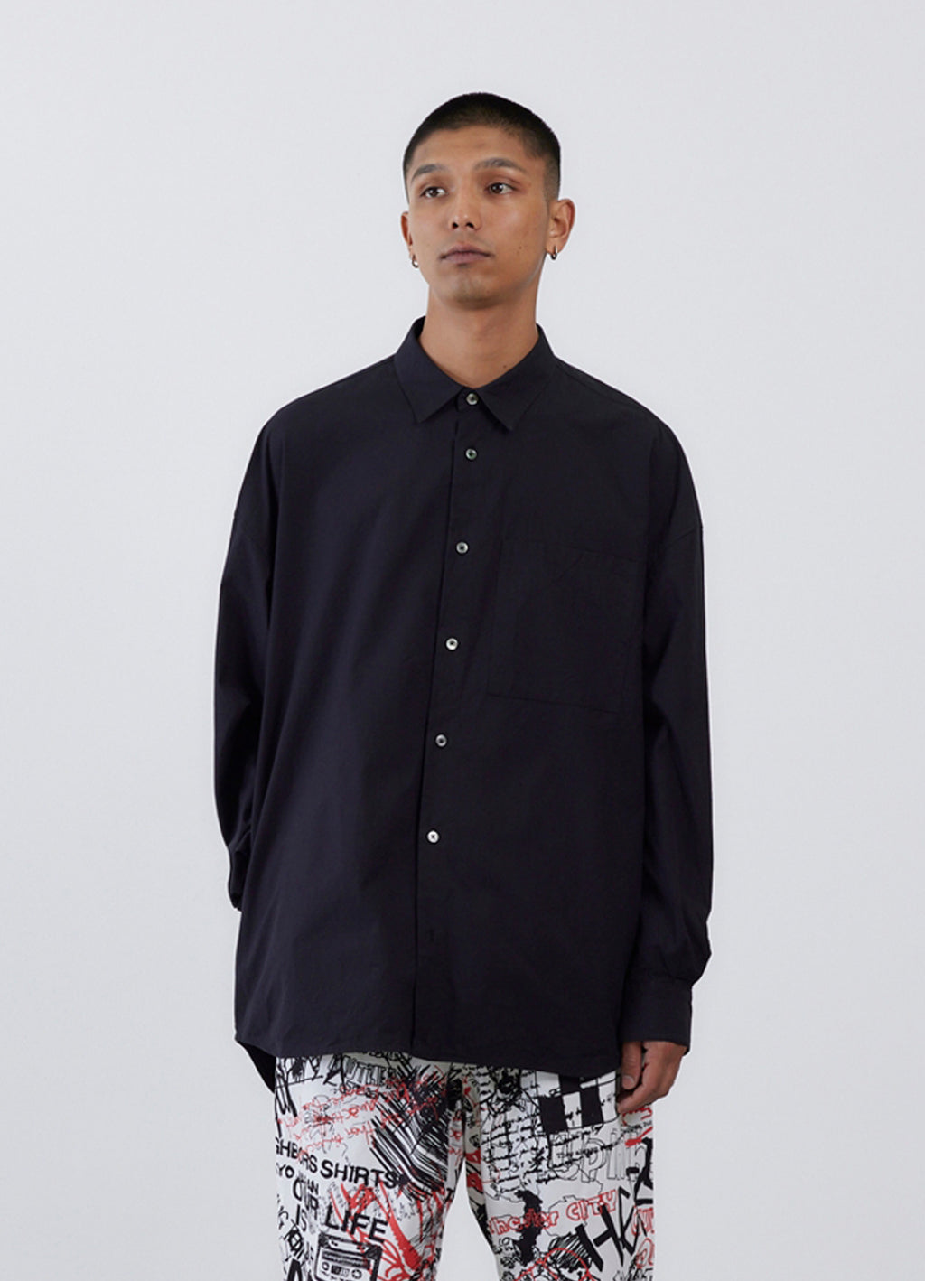 NOEL REGULAR COLLAR WIDE SHIRT [BCS-012]<SALE>