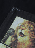 HARD SP加工20/-天竺ロンT(LET CAT BE) [RN31393137]