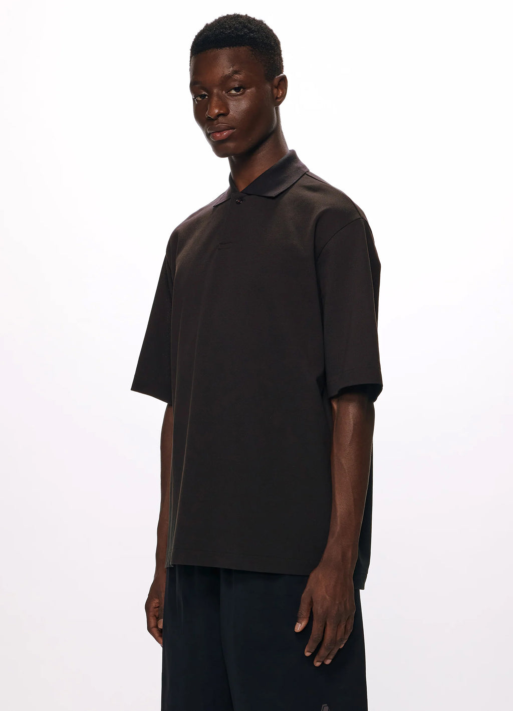 ONE BUTTON POLO S/S TEE -40//1 ORGANIC COTTON HIGH TWISTED PIQUE-[M25A15CS02B]