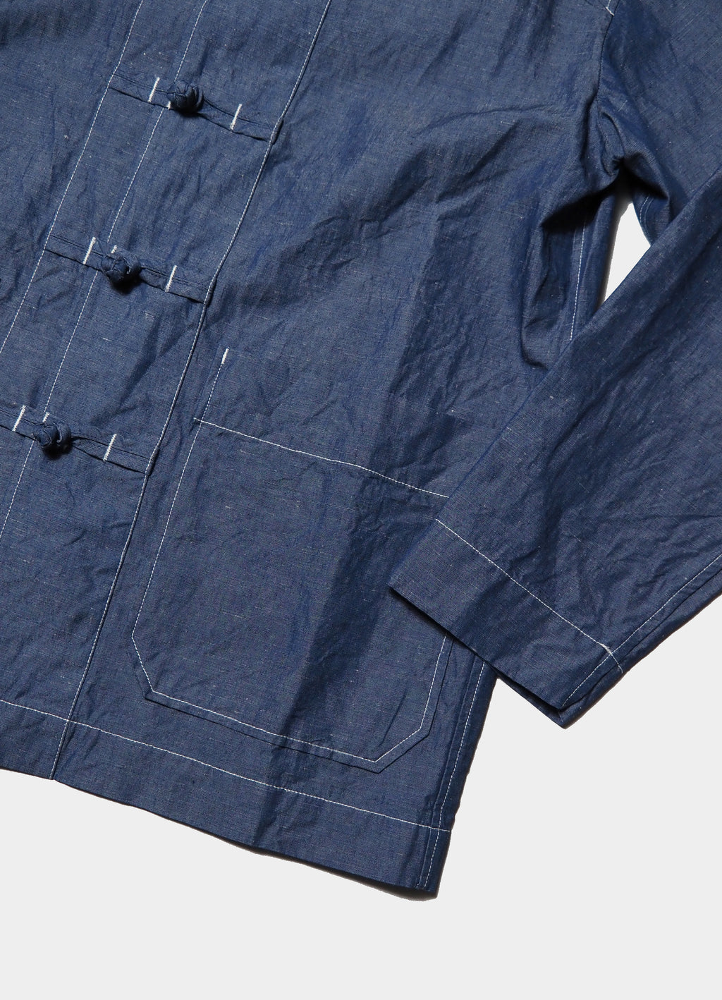 BLANCHE KNOT JACKET “LINEN CHABRAY”  [24SP-16021LN]<SALE>