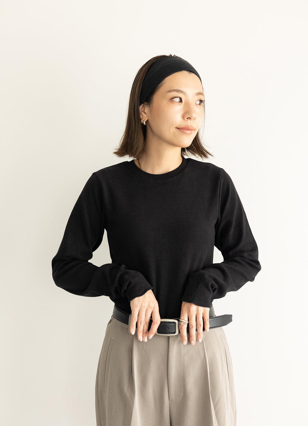 (WOMEN) スリムフィットメローロンT