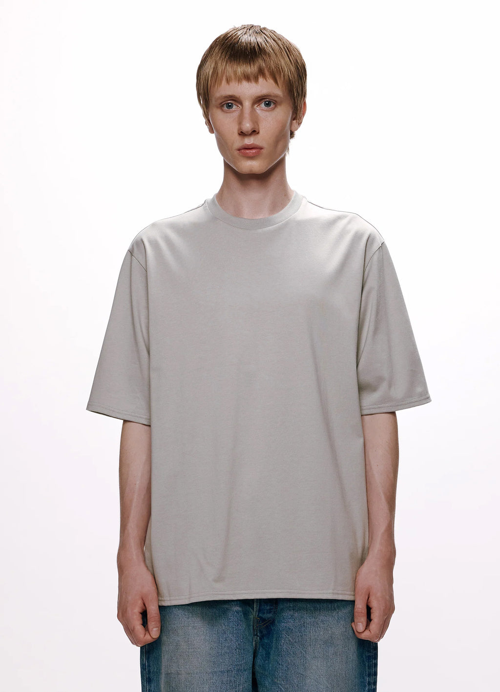 PRINT TEE ''LAYERED PYRAMID'' -40/2 ORGANIC COTTON KNIT-[M25A08CS03B]