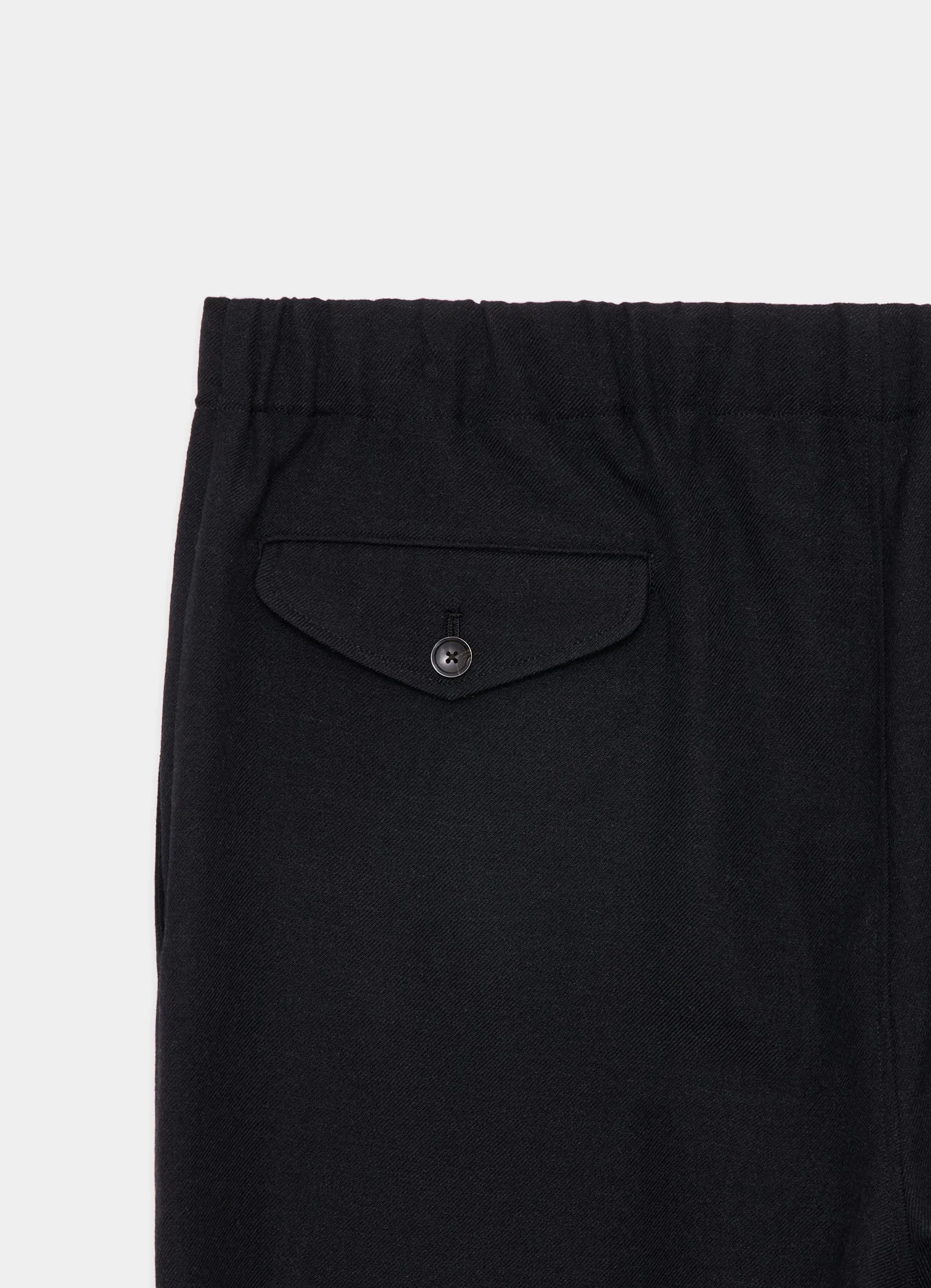 Cocoon Wide Easy Pants -Tumbled Wool Serge-[M25C12PT03C]