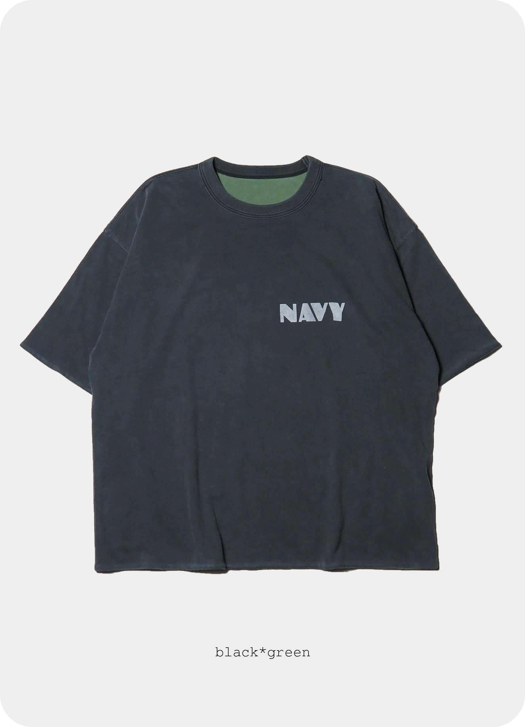 SP加工 40/-天竺 リバーシブルT(NAVY) <SALE>