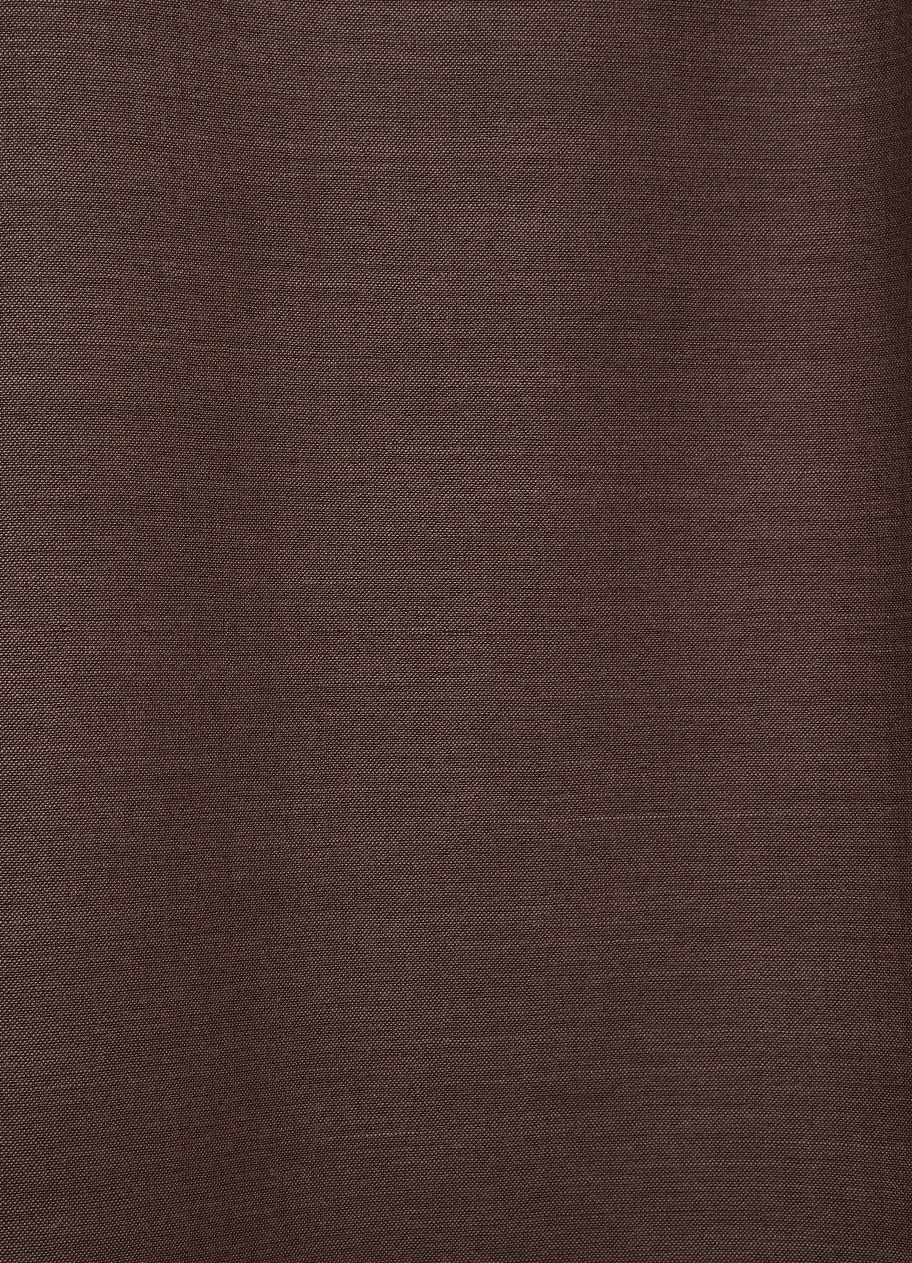 Open Collar S/S Shirt With Hem Tab -Wool High Twist Tropical-[M26B08SH02B]