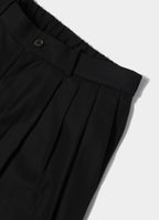 Triple Pleated Wide Trousers -Organic Cotton Survival Cloth-[A26A93PT03C]
