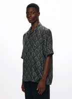 SILK OPEN COLLAR SHIRT -HABUTAE SILK-[M25A22SH02B]