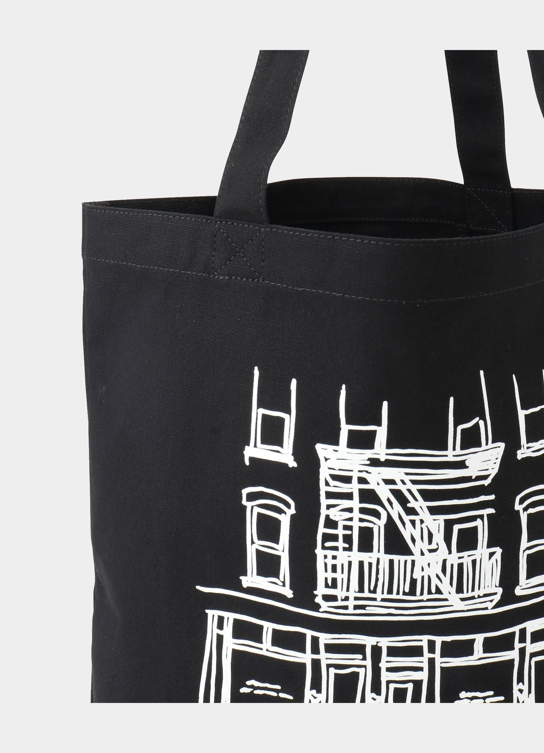 Cafe Sketch Canvas Tote [BBX64560]<SALE>