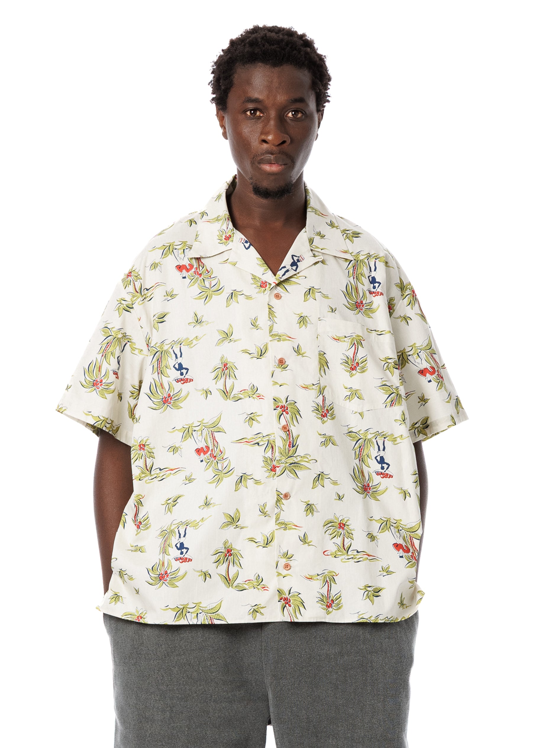 【size:S Only】Open Collar S/S Shirt [60425SU06-TP]<SALE>