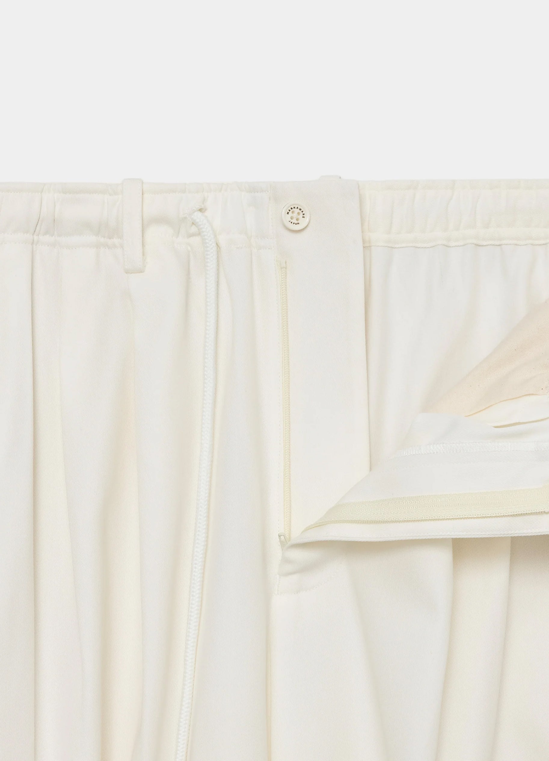 TRIPLE PLEATED EASY TROUSERS -ORGANIC COTTON VOILE YARN TWILL-