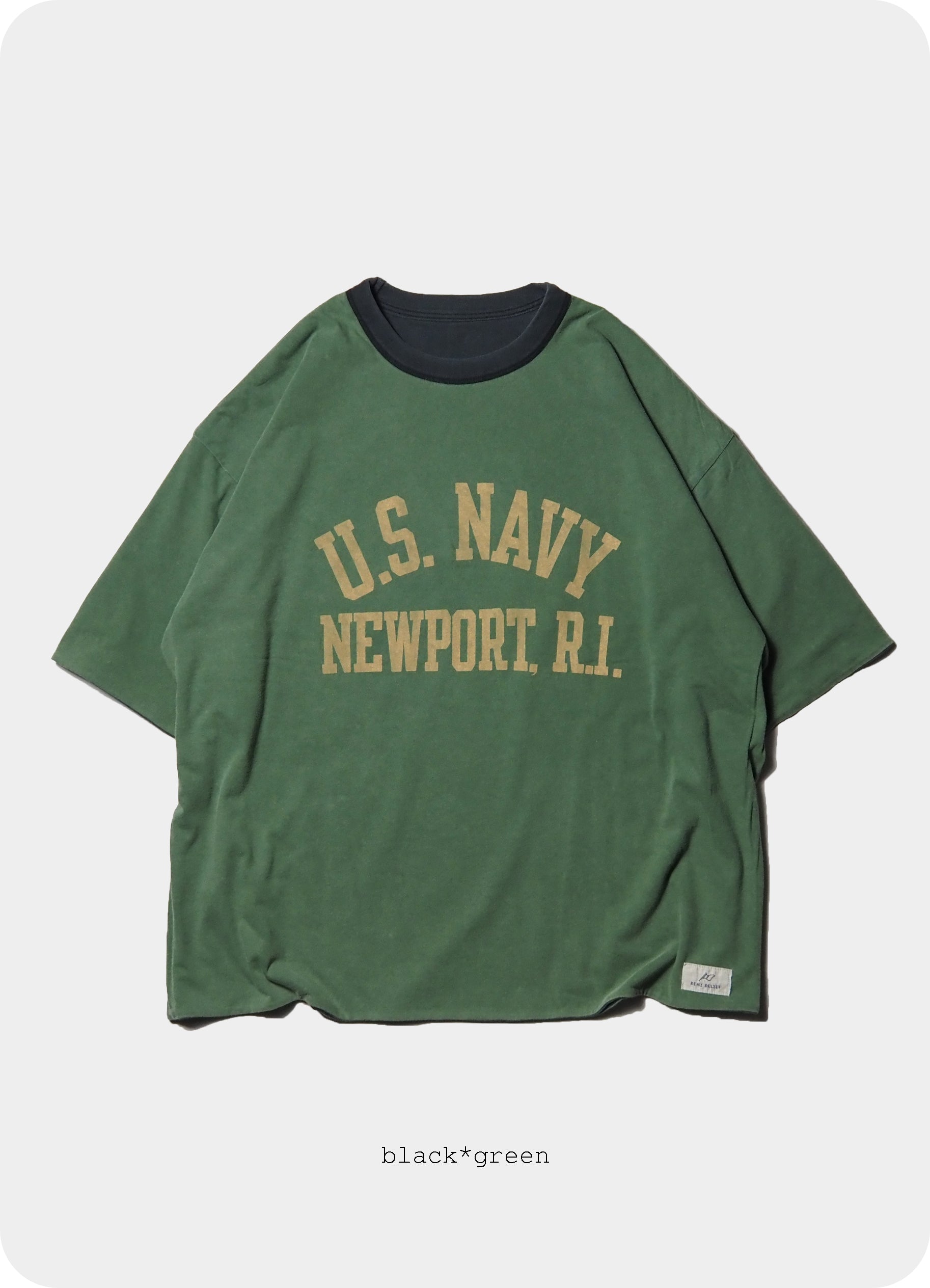 SP加工 40/-天竺 リバーシブルT(NAVY) <SALE>