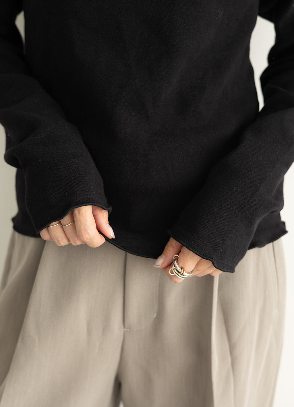 (WOMEN) スリムフィットメローロンT