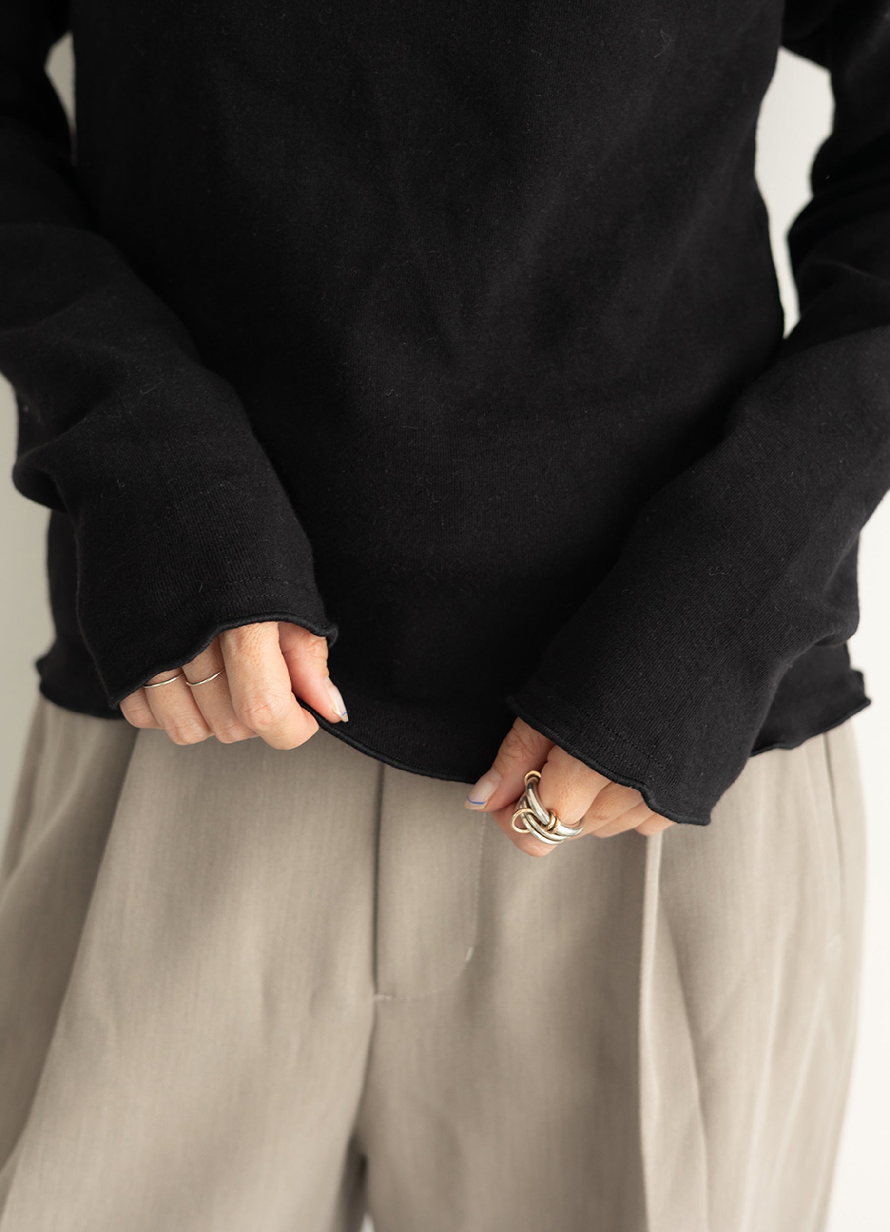 (WOMEN) スリムフィットメローロンT