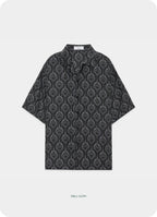 SILK OPEN COLLAR SHIRT -HABUTAE SILK-[M25A22SH02B]