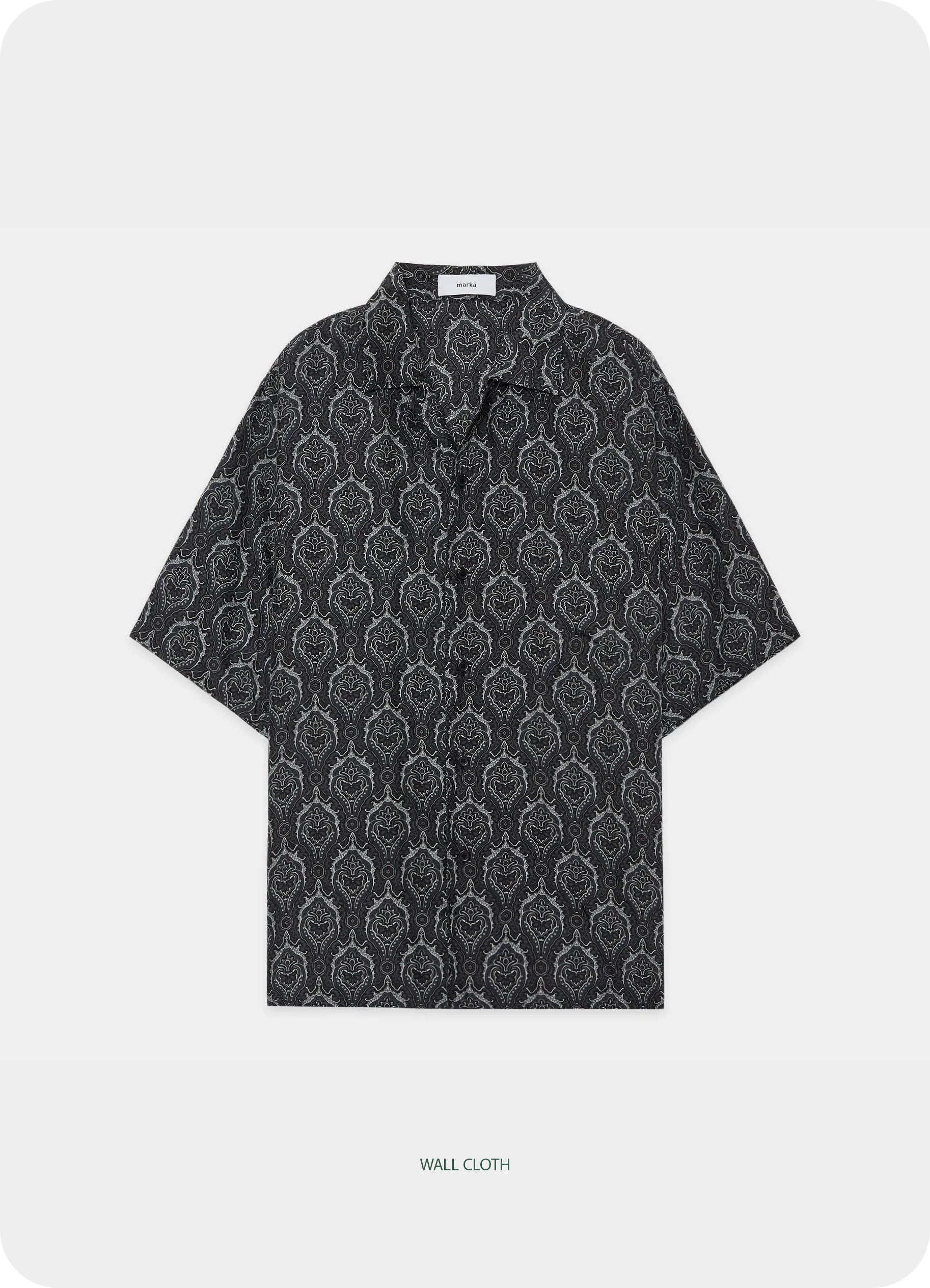 SILK OPEN COLLAR SHIRT -HABUTAE SILK-[M25A22SH02B]<SALE>
