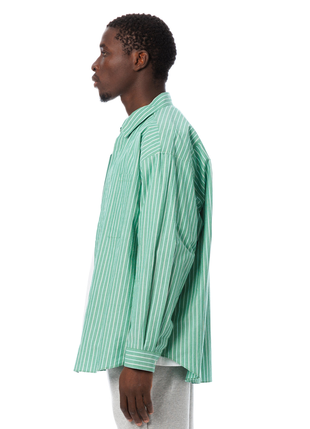 Stripe Oversized Pocket Shirt [60425PS06-TP]<SALE>