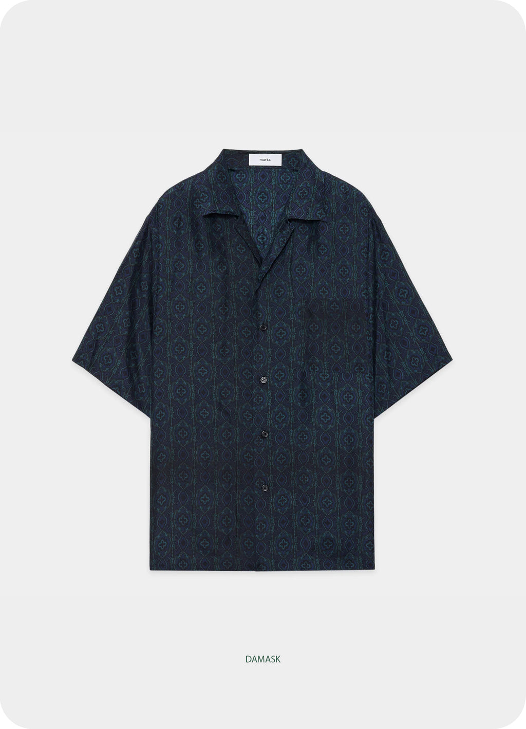 SILK OPEN COLLAR SHIRT -HABUTAE SILK-[M25A22SH02B]<SALE>