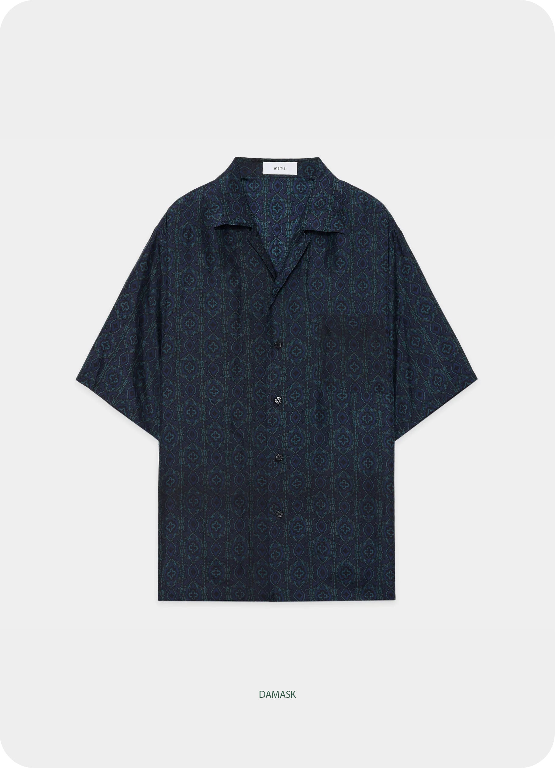 SILK OPEN COLLAR SHIRT -HABUTAE SILK-[M25A22SH02B]<SALE>