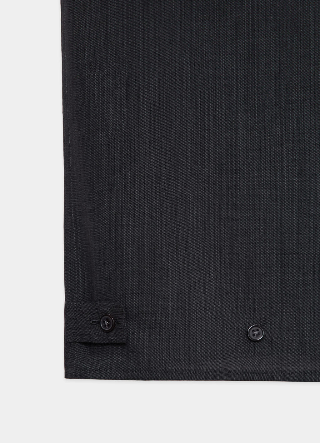 Open Collar S/S Shirt With Hem Tab -Wool High Twist Tropical-[M26B08SH02B]
