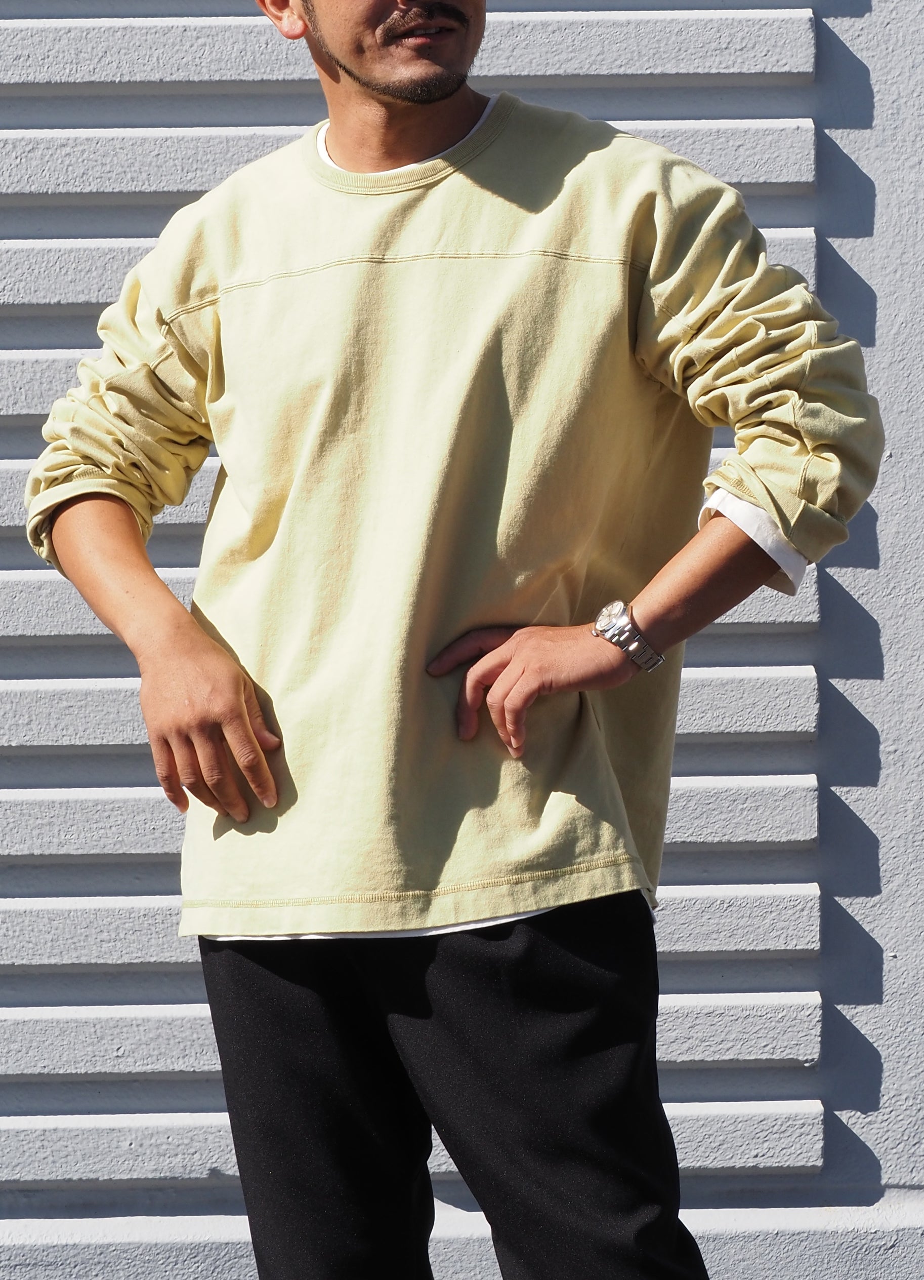 ARON L/S TEE "solid"
