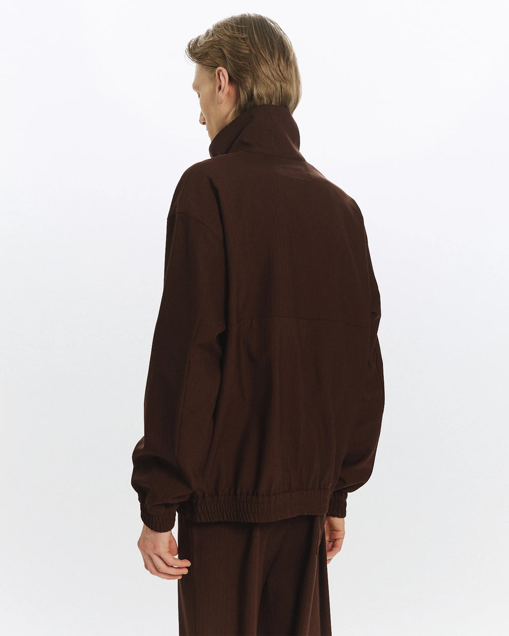 Half Zip Track Jacket -2/60 Wool Ripstop- (PRE)