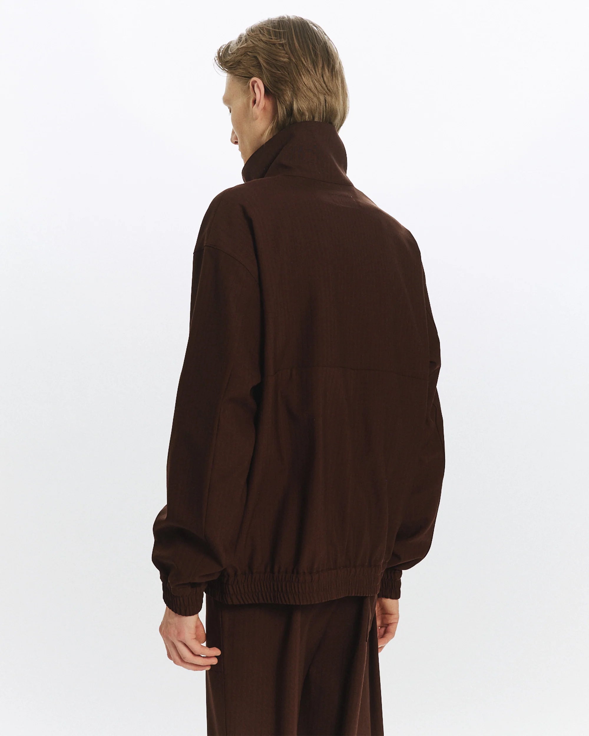 Half Zip Track Jacket -2/60 Wool Ripstop- (PRE)