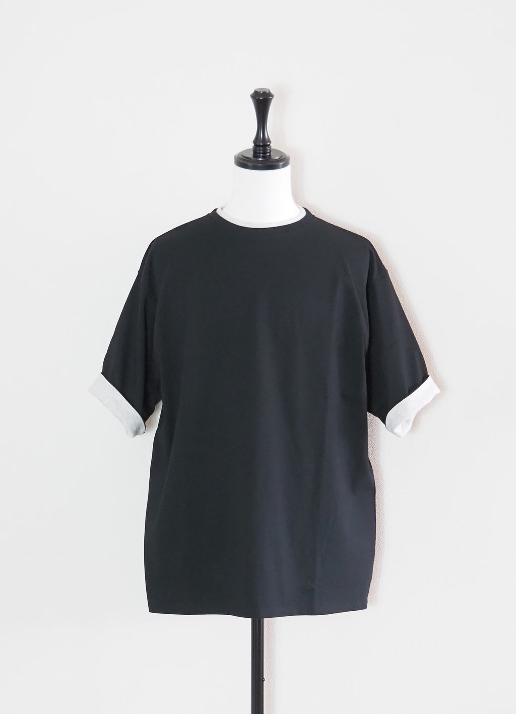 LAYERED TEE -13.5/- ORGANIC COTTON KNIT/ 100％ ORGANIC COTTON- <SALE>