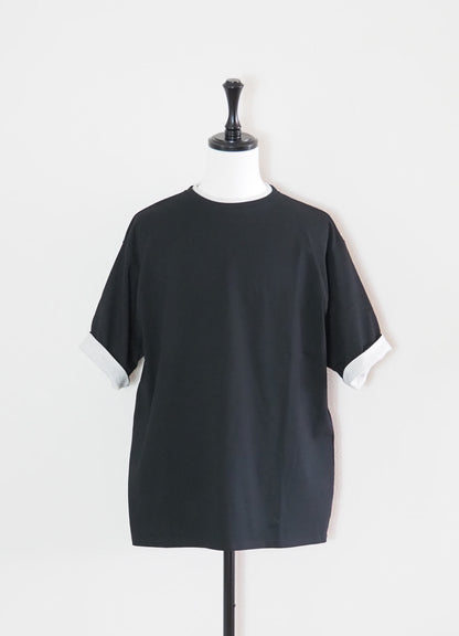 [30%OFF]LAYERED TEE -13.5/- ORGANIC COTTON KNIT/ 100％ ORGANIC COTTON- [M23B-04CS01B]