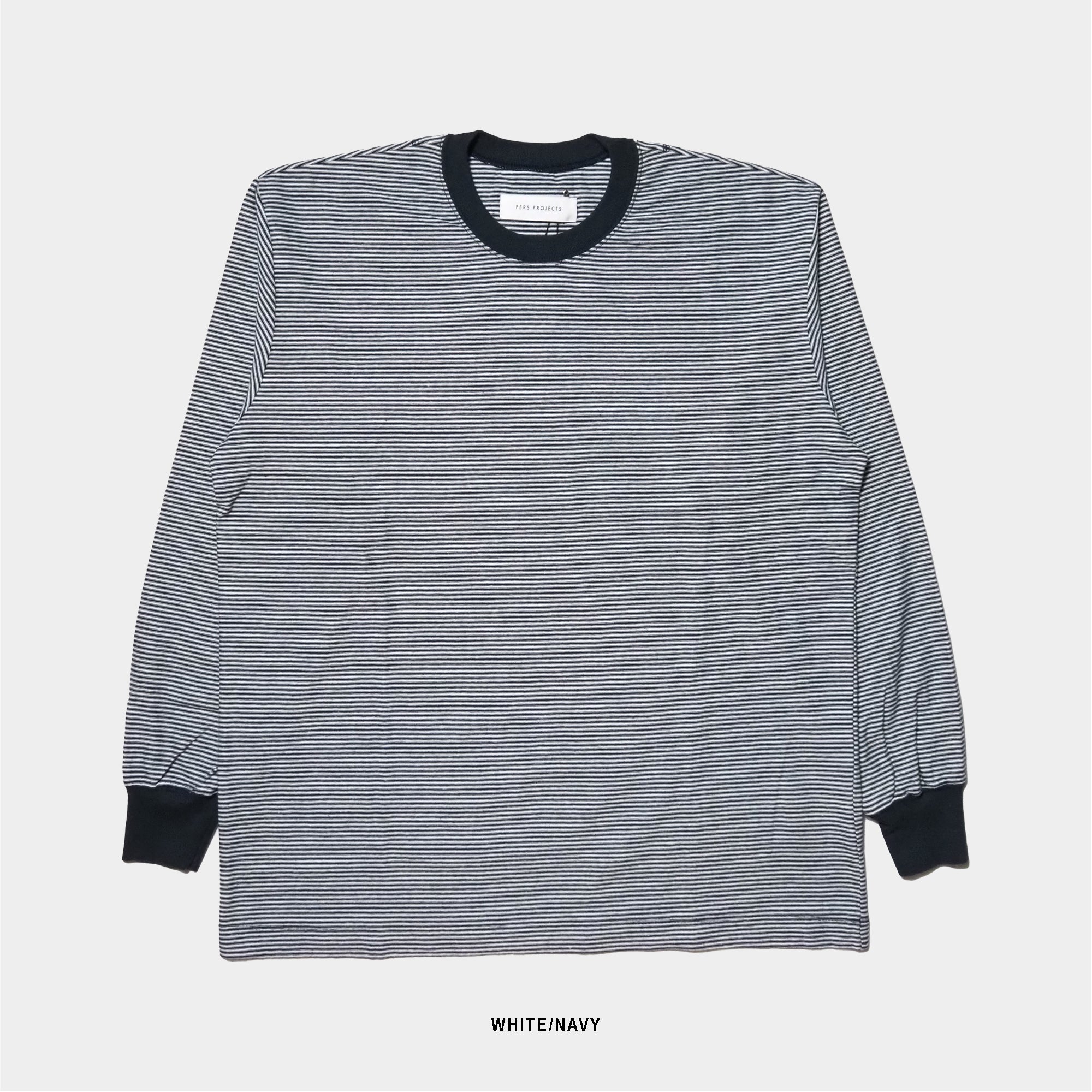 VICTOR L/S BORDER TEE <SALE>