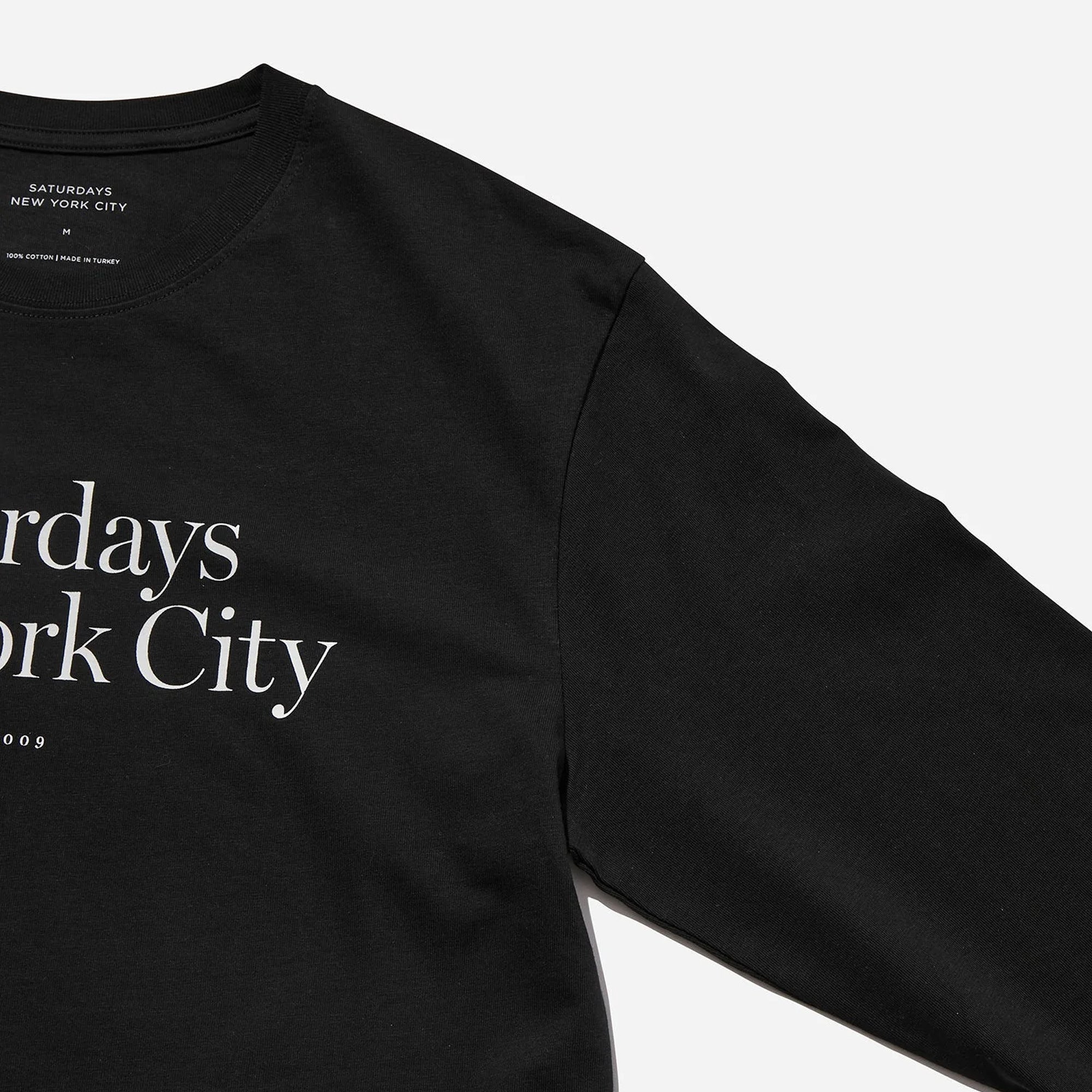 SATURDAYS NYC サタデーズニューヨークシティ/ロンT/黒Tシャツ/カットソー(七分/長袖)