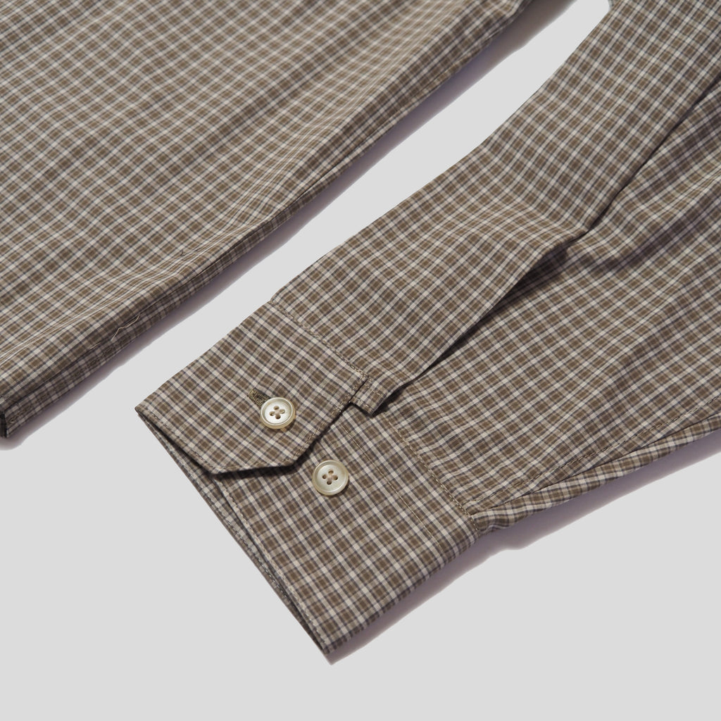 Cotton Check 3tuck shirts -BEIGE- [BET-S12003-231]