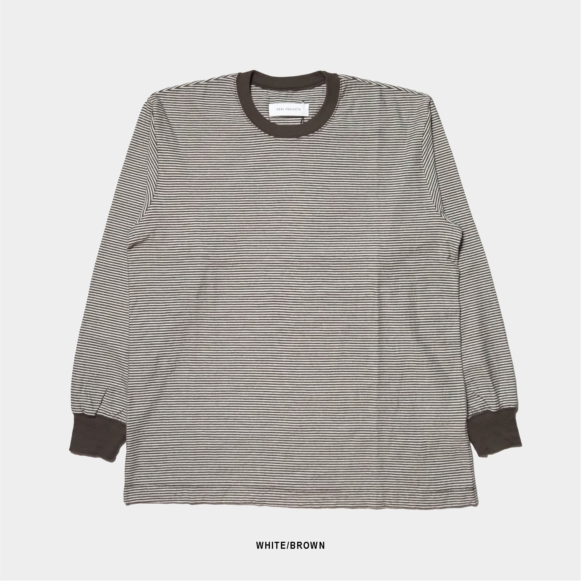 VICTOR L/S BORDER TEE <SALE>