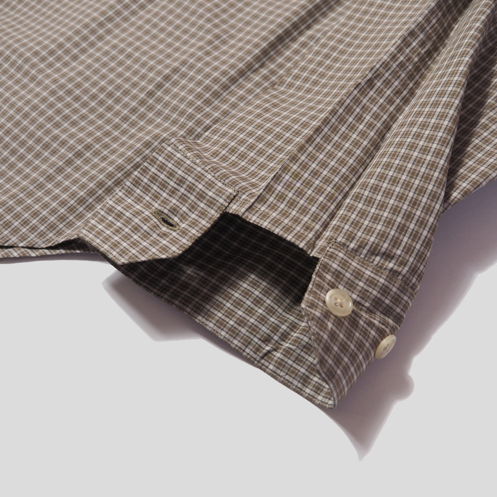 Cotton Check 3tuck shirts -BEIGE- [BET-S12003-231]