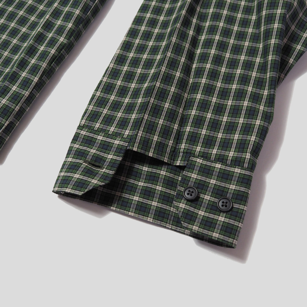 Cotton Check 3tuck shirts -GREEN- [BET-S12003-231]