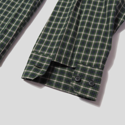 [30%OFF]Cotton Check 3tuck shirts -GREEN- [BET-S12003-231]