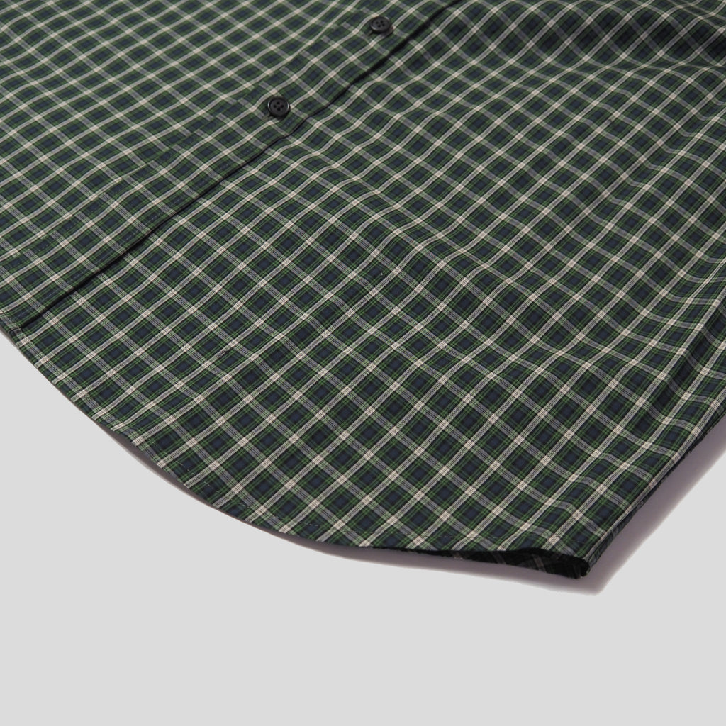 Cotton Check 3tuck shirts -GREEN- [BET-S12003-231]