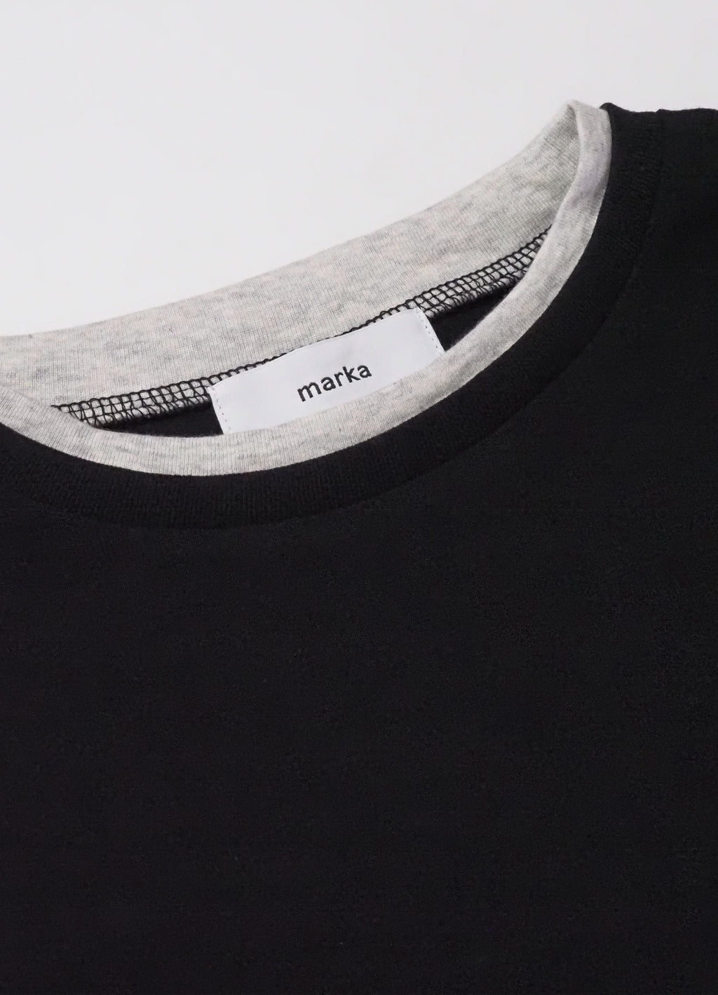 LAYERED TEE -13.5/- ORGANIC COTTON KNIT/ 100％ ORGANIC COTTON- <SALE>