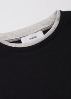 LAYERED TEE -13.5/- ORGANIC COTTON KNIT/ 100％ ORGANIC COTTON- <SALE>